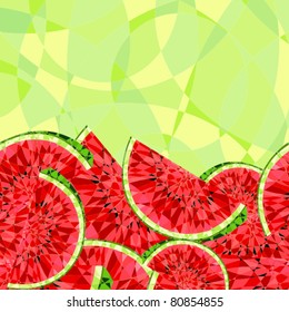 Card with watermelons