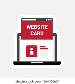Card website icon, vector icon, personal website icon