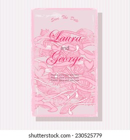 Card for  wedding and ceremonial date