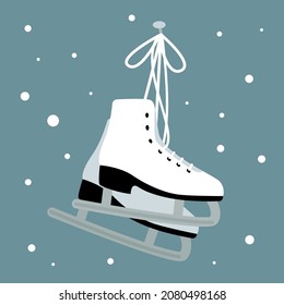 Card and white skates