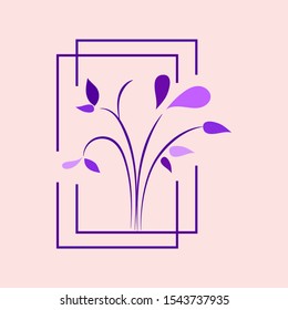 card with wild flowers, leaves. Spring ornament concept. Floral poster, invite. Vector layout decorative greeting card  