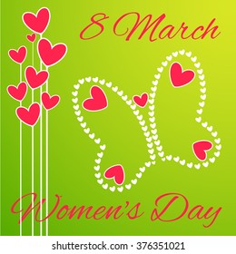 card to Women's Day March 8,  Vector background