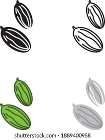 Cardamom icon, vector line illustration	
