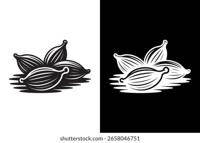 Cardamom icon vector on White Background ,Vector Art Illustration on white background.	