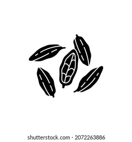 Cardamom сolor line icon. Essential oils fruit seeds. Pictogram for web page, mobile app, promo. UI UX GUI design element. Editable stroke.
