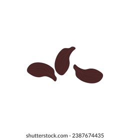 Cardamom spice on white background