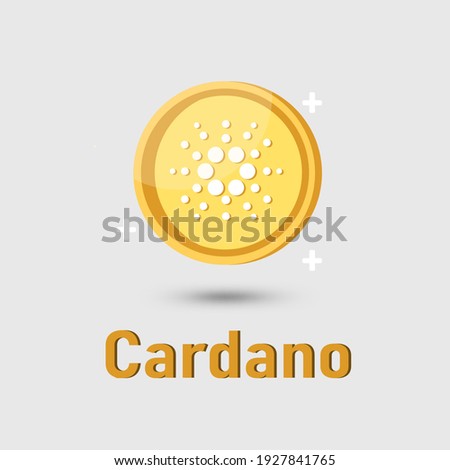 Cardano (ADA) cryptocurrency icon. Cardano (ADA) cryptocurrency. Illustration for logo adaptation design web site mobile app, EPS10.