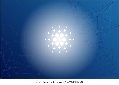 Cardano ADA cryptocurrency logo network vector illustration