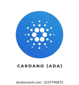 Ilustración vectorial del logotipo de criptomoneda Cardano (ADA).