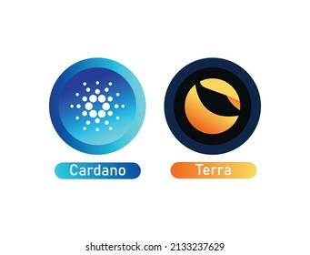 Cardano, Ada Icon, Logo Vector Illustration 