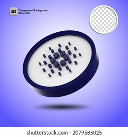 Cardano coin 3D render transparent  - Powered by Shutterstock - Get 15% off with code: PIKWIZARD15