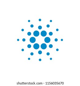 Cardano coin ADA Cryptocurrency logo vector