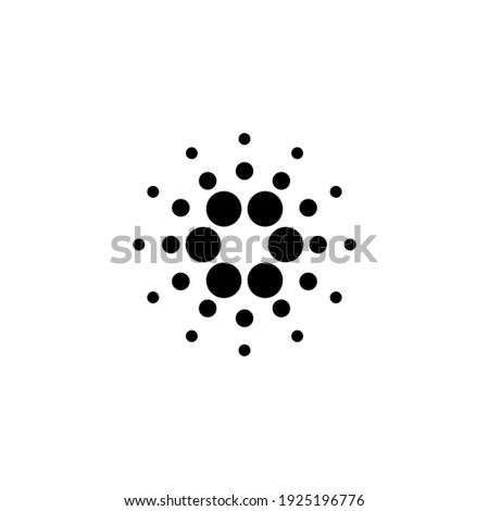 Cardano coin known as ADA icon isolated on white background. Digital currency. Altcoin symbol. Blockchain based secure crypto currency.in flat design, easy to modify for web elements.