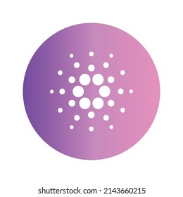 Cardano Cryptocurrency coin icon. ADA coin symbol. Cryptocurrency vector icon. Flat Vector illustration - Vector