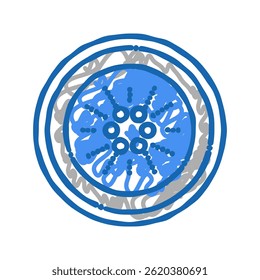 cardano criptomoeda ícone doodle esboço vetor. cardano criptomoeda sinal. símbolo isolado ilustração