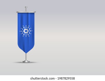 Cardano icon flag vector illustration
