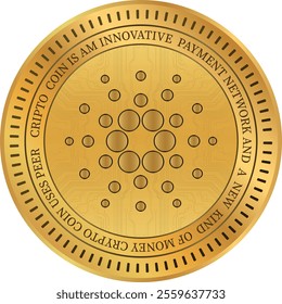 cardano-ada cryptocurrency illustrations on abstract background. 3d illustrations.