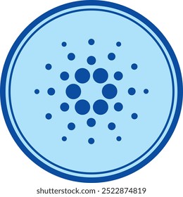 cardano-ada cryptocurrency logo illustrations on abstract background. 3d illustrations.