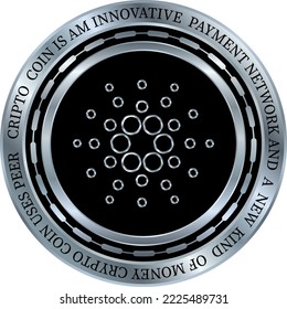 cardano-ada virtual currency logo. vector illustrations.