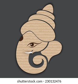 Cardboard Abstract vector illustration of Lord Ganesha...