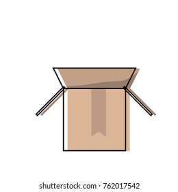 cardboard box with arrow icon