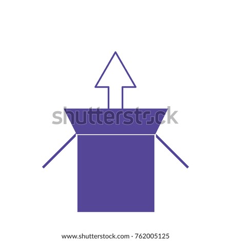cardboard box with arrow icon