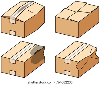 Cardboard box. Bad packaging.