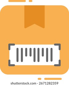 Kartonschachtel mit Barcode-Symbol für Lieferservice