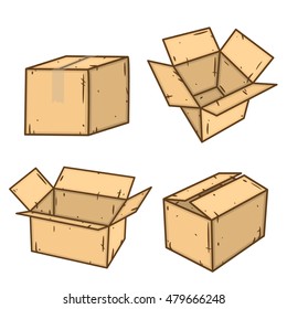 Cardboard box. Carton box.