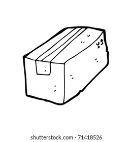 caricatura de caja de cartón