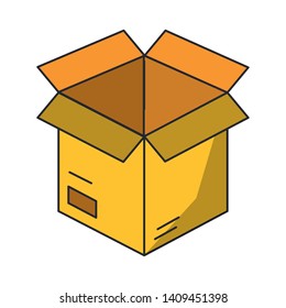cardboard box cartoon vector illustration graphic design