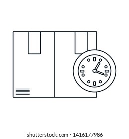 cardboard box clock time delivery