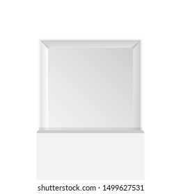 Cardboard box with cover. Top view. Vector illustration.