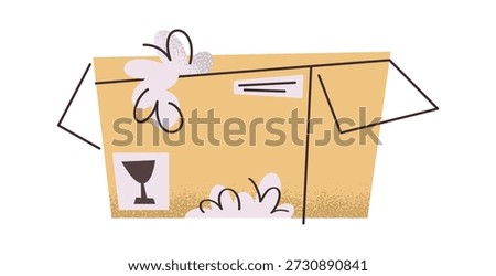 Cardboard box for delivering glass