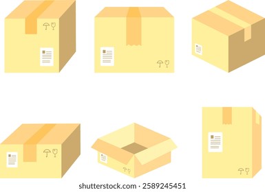 Cardboard box delivery box clipart vector