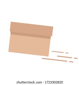 Cardboard box. Delivery. Vector illustration. EPS 10.