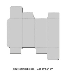 Cardboard box die-stamping - design, folding, ready. Vector illustration