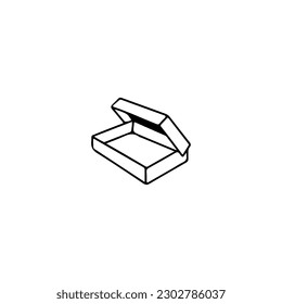 cardboard box doodle illustration vector