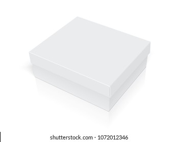 cardboard box easy to change colors mock up vector template