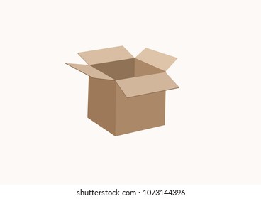 a cardboard box. an empty cardboard box. carrying cardboard box, open box
