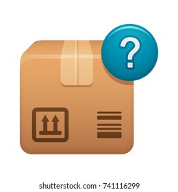 Cardboard Box &  FAQ Button -  of the Realistic Icons Collection . A professional, realistic, pixel aligned icon.