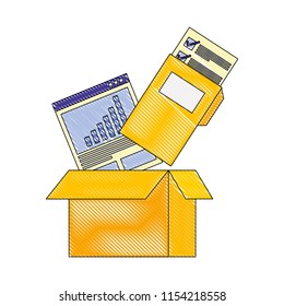 cardboard box folder file report documetns