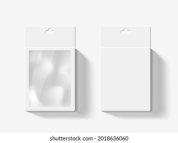 Cardboard Box With A Hanging Hole. EPS10 Vector