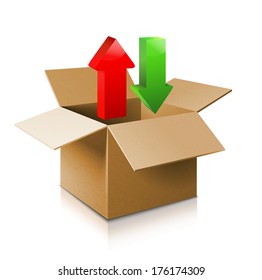 Cardboard box icon. 