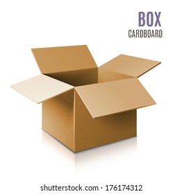 Cardboard box icon. 