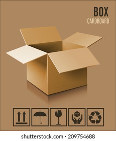 Cardboard box icon.