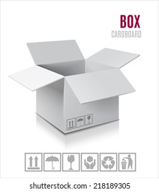 Cardboard box icon.