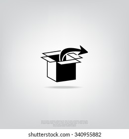 Cardboard box icon