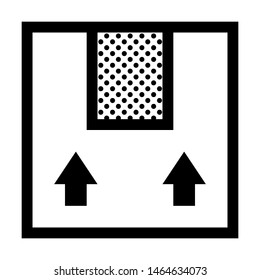 Cardboard Box Icon Filled with Dots.