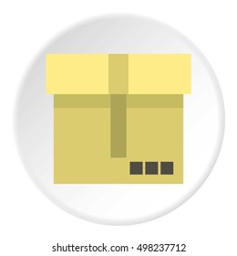Cardboard box icon. Flat illustration of box vector icon for web design